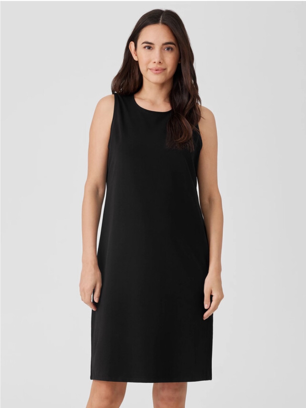 Eileen Fisher Teal Jersey Tank Dress NWT - Picture 4 of 5